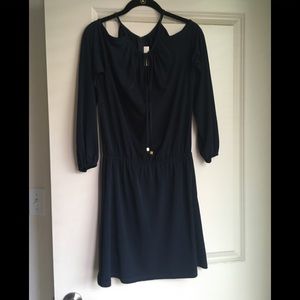 Women’s Michael Kors cold shoulder navy dress XS